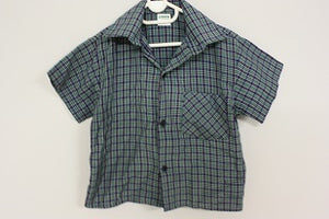 2-3 year old tarmac plaid button up shirt