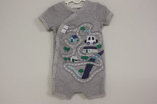 3-6 months pnp police theme wrap over romper