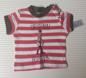 Newborn cotton on t shirt with where is wally print