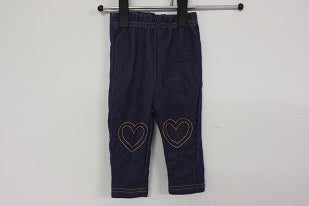 0-3 months jeggings with heart on knees motive