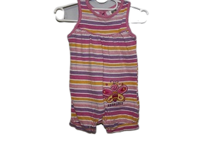 0-3 months romper with easy access leg clips