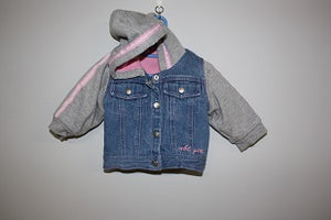 3-6 months ackermans thick hooded denim tracksuit jacket