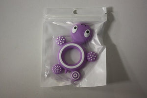 Purple Turtle Baby Teether Toy