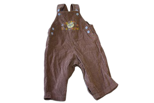 6-12 months ackermans cordorouy adjustable dungaree with easy access leg clips