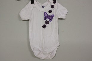 6-12 months ackermans baby grow with butterfly and flower trim