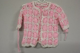 0-6 months home made knotted cardigan