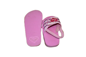 Size 4 Roxy adjustable flip flops with heel support