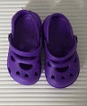 size 5 croc like purple shoes