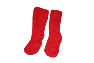 0-3 months long red socks