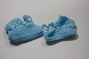 Knitted blue socks